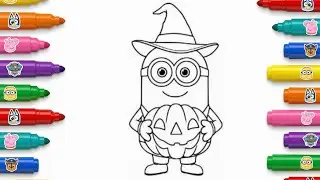 Minions drawing | fun cartoon coloring 🎨