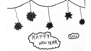 Happy New Year 2026 Drawing | New Year Card Design Ideas