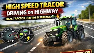 High speed tractor drive on highway 🛣️ #challenge #tractor #tractorlover 
