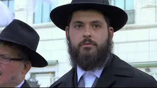 Raising (and stomping) a glass at a traditional Jewish wedding in Utah, the heart of Mormondom