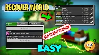 Easy minecraft world recover ! Mobile me mcpe world kaisa recover kare