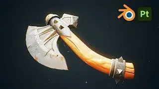 Средневековый игровой ассет с топором &ndash; Стилизованное 3D-моделирование в Blender