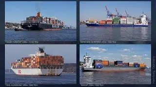 Video Postcard: Hamburg, Germany - Waltershof, Elbe, container ships - 4K (2160p) Ultra HD