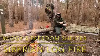 Winter Overnight with WIGGY&rsquo;S Freedom Shelter & Siberian Log 🔥 PART 1