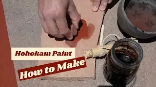 Making Red Mineral Paint for Primitive Pottery #Shorts