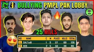 TEAM i8 ESPORTS BULLYING 🔥 PMPL PAKISTAN LOBBY | 25 KILLS