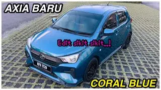 PERODUA AXIA G CORAL BLUE AXIA D74A biru modifikasi modified
