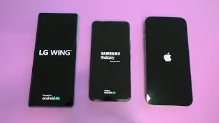 LG Wing vs Samsung Galaxy S22 vs iPhone 14 Pro Max Boot animation