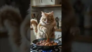 cat eating duck 😱#funny #cute