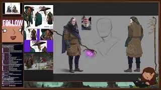 Updating the design of Argyle the Druid - Part 1 - Concept art for Druwides
