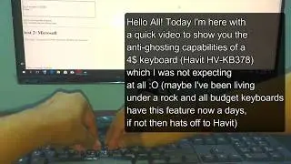 Havit HV-KB378 6-key anti-ghosting rollover keyboard for 4$
