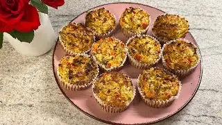 Savoury cauliflower muffins|easy and healthy vegetarian recipe