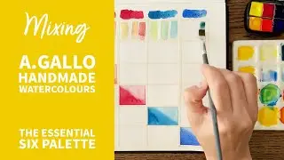 Mixing A.Gallo essential six watercolour paints #watercolor #artsupplies #colourmixing