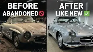 Satisfying ASMR Deep Cleaning of a Very Dirty Mercedes-Benz 300SL (Before & After)