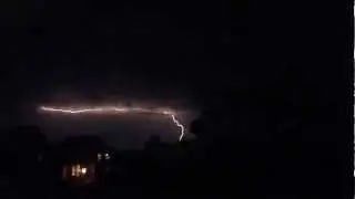 Amazing Sideways Lightning Streak in Forest, VA