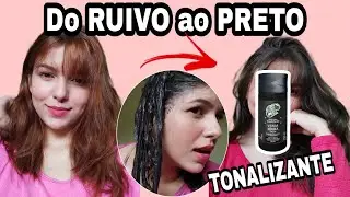 Do RUIVO ao PRETO com TONALIZANTE VIÚVA NEGRA da Kamaleão Color - SEM TINTURA