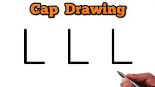 🧢 How to Draw a Cap from Letter L | Creative Alphabet Drawing Idea