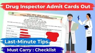 UPSC Drug Inspector Admit Card 2025 | How to Download + What to Carry & Crucial Exam Rules