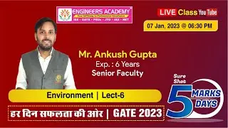 Environment for GATE 2023 - 🔴 Live Class | GATE Free Online Classes | Civil Engineering | Lect-6