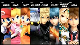 Mario VS Peach VS Daisy VS Meta Knight VS Cloud VS Byleth VS Mythra Pyra VS Sora Smash Bros Ultimate