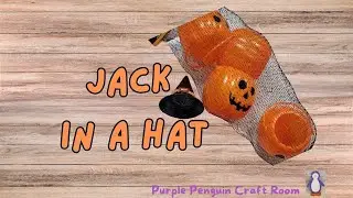 DIY Jack-O&rsquo;-Lantern with Witch Hat | Rustic Halloween Pumpkin Craft
