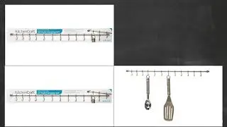 Review KitchenCraft Stainless Steel Kitchen Utensil Hanging Rack with 12 Hook [2019]