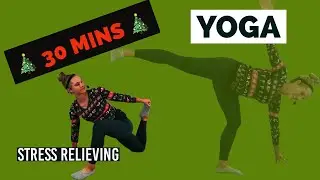 Feeling the Holiday Stress? Moderate Yoga Flow for Stress Management | Flexibility Workout