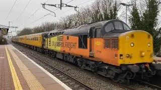 37116 37421 3Z03 Derby - Tonbridge test train passing Cholsey station