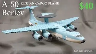 Lego GIANT RUSSIAN CARGO JET - ANTOV A50 BERIEV NUCLEAR BOMBER - Custom Military Lego Model - Lepin