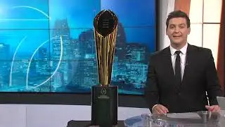 College Football Playoff's National Championship trophy visits WXYZ Detroit Channel 7
