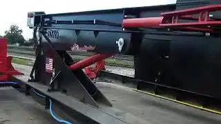 A-Ward Portable Container Loader Driving Along the Railway Line #containerloader #containertilter