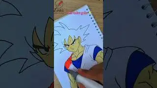 Anime Character Goku Coloring | Dragon Ball Z Drawing Shorts