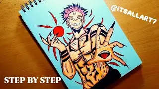 Drawing - sukuna // speed drawing - sukuna full body// how to draw sukuna full body 