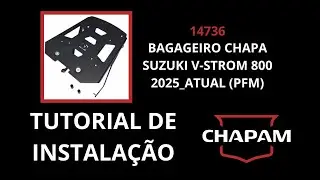 14736 - BAGAGEIRO CHAPA SUZUKI V STROM 800 2025-ATUAL (PFM)