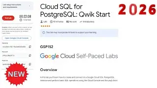 Cloud SQL for PostgreSQL: Qwik Start || 2026 || #qwiklabs #qwiklabsarcade2026 GSP152