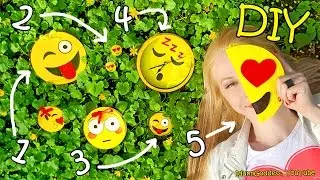 5 DIY Emoji Projects &ndash; DIY Emoji Pencil Case, Notepad, Earrings, Wall Clock and Pocket Mirror