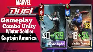 Marvel Duel | Gameplay Combo Unity Winter Soldier with Captain America