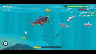 Hungry shark Evolution, game Megalodon attack fire shark