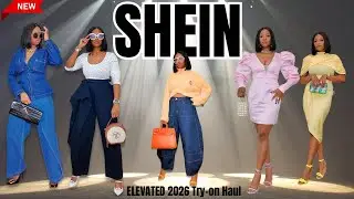 SHEIN DRESSES DENIM & SWEATERS WINTER TRY ON HAUL| ELEVATED WINTER HAUL(momentswithjayyy)