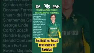 South Africa Squad ODi series vs Pakistan #savspak #southafricacricket #shortsfeed #ytshorts #fyp
