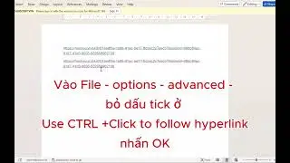 C&aacute;ch chuyển Ctrl + click to follow hyperlink trong Word/Excel