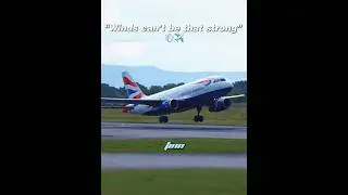 &ldquo;Winds can&rsquo;t be that strong&rdquo; 💨✈️ - Meanwhile the wind: - #aviation #plane #viralvideo #trending