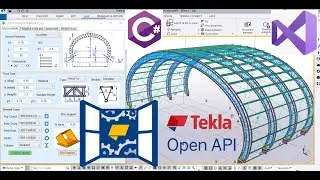 Tekla open API - Cerchas curvas (Arco, catenaria, parábola, cubica, quadt, campana & elipse)