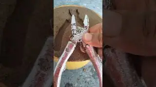 Casting Pliers from Molten Metal  Sand Mold DIY #satisfyingvideo #shorts