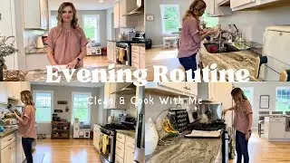 Summer 2024 Evening Routine Cook & Clean With Me. Easy Summer Dinner Idea.