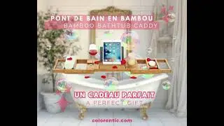 BIL | Pont de bain: Exp&eacute;rience spa &agrave; la maison 🛁✨ Bamboo Bathtub Caddy: Spa experience at home