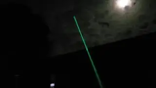 Thor H 100mw 520nm green laser FULL MOON lazing.