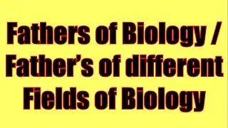 Fathers of Biology| Fathers of Different Branches of Biology | Father of Various Branches of Biology