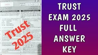 Trust Exam Full  Answer Key 2025
