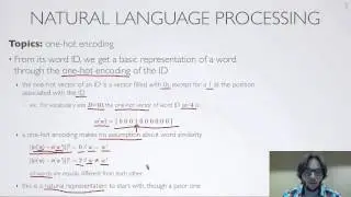 Neural networks [10.3] : Natural language processing - one-hot encoding